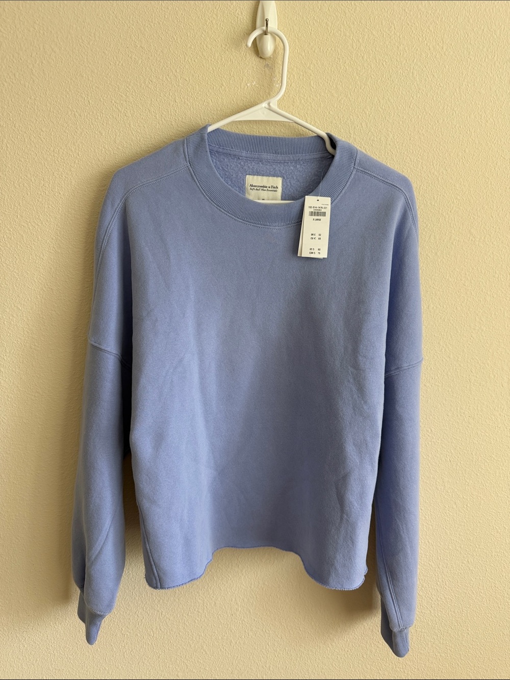 Abercrombie Raw Hem Cropped Crewneck